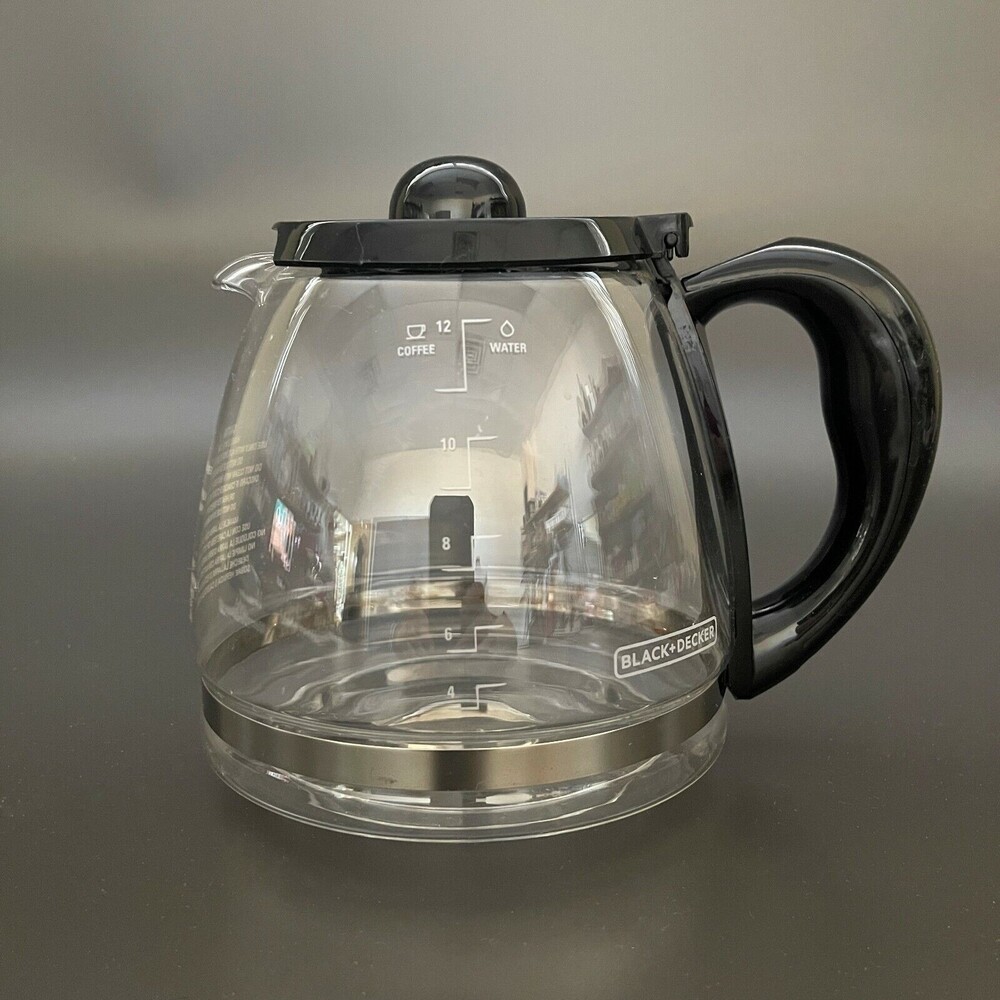 Black & Decker Clear‎ Glass Black Decanter Coffee Pot Lid Replacement 12 Cup